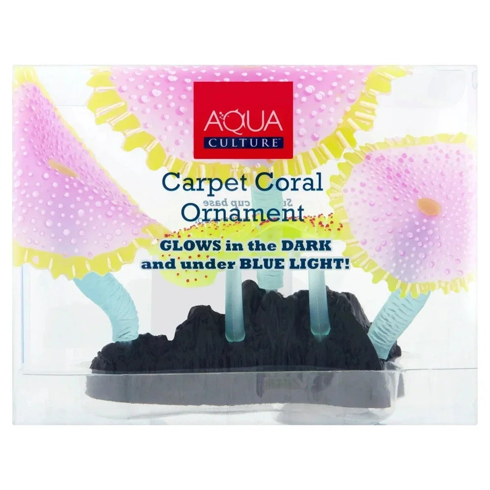 Silicone Glowing Aquarium Coral Decorations Pink Yellow Aqua Culture 1 Set NWT - Picture 9 of 13